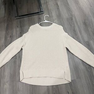 American Eagle Outfitters Women's Cream Crew Neck Sweater